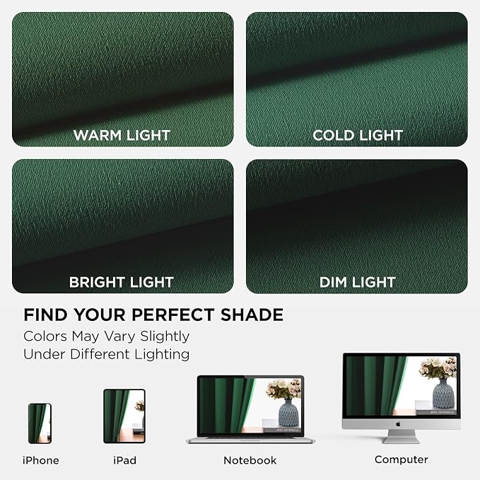 Joydeco Blackout Curtains 63 Inchs Long 42 Wide Black Out Curtains 2 Panels - Image 7