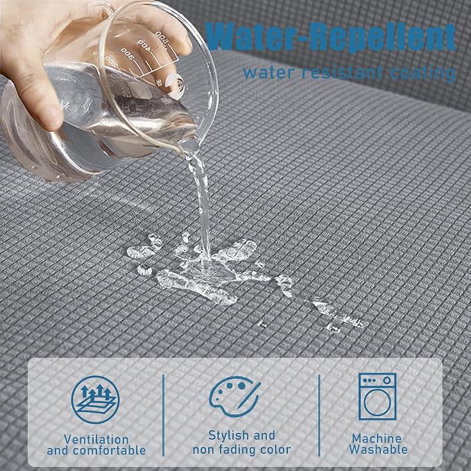 Water Repellent Sofa Cushion Slipcovers, Stretch Couch Cushion Covers, - Image 4