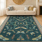 Insect Blue Green Living Room Rug 5x8 by HazoHaus