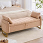 66'' King Size Storage Bench for Bedroom, Teddy Boucle End of Bed Benches for by Aemeios