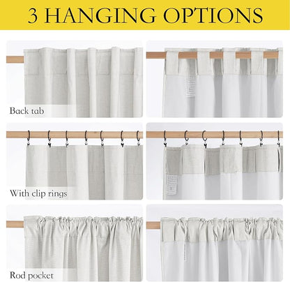 NICETOWN 100% Absolutely Blackout Linen Curtains - Image 5