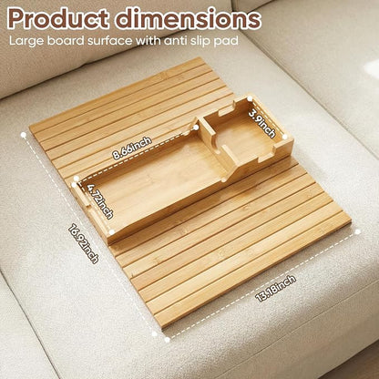 Bamboo Couch Arm Tray Table - Image 2