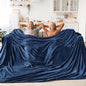 BEDELITE Fleece Blanket Soft Plush Oversized Bed Blanket Navy 120"x120" | Ultra by BEDELITE