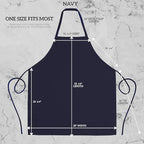 GREEN LIFESTYLE 12 Pack Professional Chef Apron – Grilling Aprons for Men, Waterproof Cooking Apron for BBQ, Work or Restaurant Use, Kitchen Aprons for Women – Navy, No Pockets