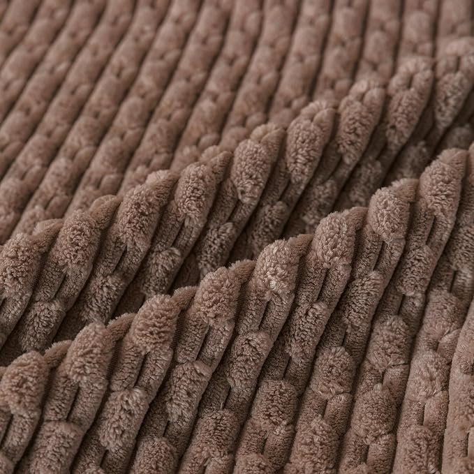 Set of 4 Light Brown Decorative Throw Pillow Covers 12x20 Inch Corduroy Pillow - Image 4