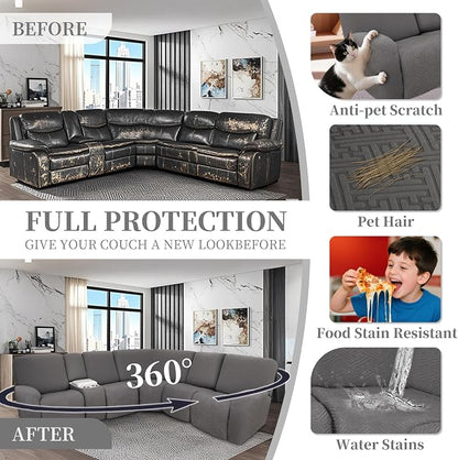 100% Waterproof Sectional Recliner Couch Covers - Image 5