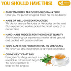 FreshDrinkUS, Premium 15 Tea Bags Fenugreek, 100% Natural & Pure from Fenugreek. Fenugreek Herbal Tea. Made with Natural Material Tea Bags. No Sugar, No Caffeine, No Gluten, Vegan.