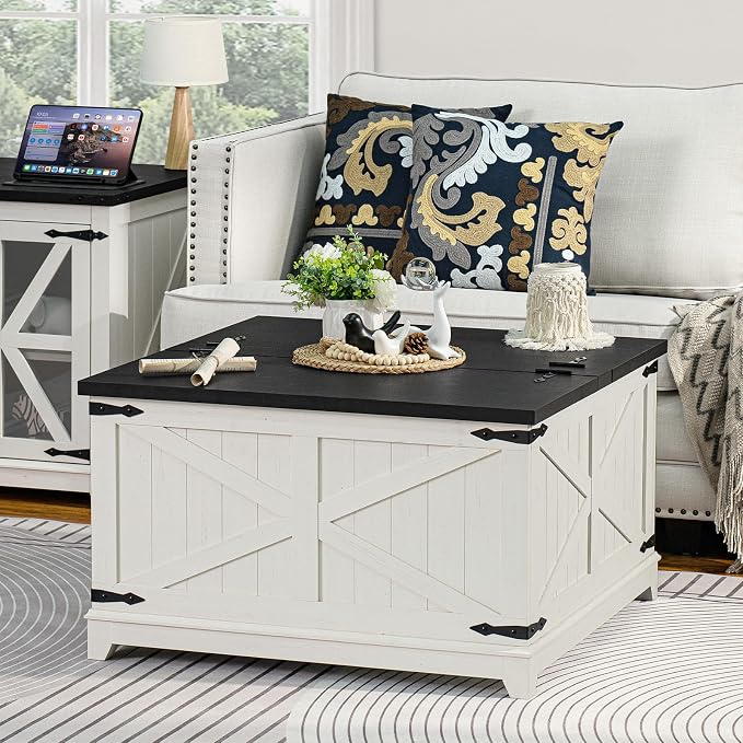 Farmhouse Coffee Table Set of 3, Furniture Set - Image 2