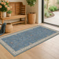 Blue 2x4 Runner Rug for Entryway Indoor, Kitchen Floor Waterproof, Powder Room by HazoHaus