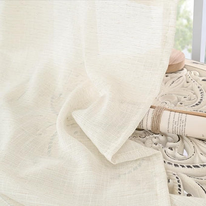 BGment Ivory Linen Curtains 98 Inches Long - Image 8