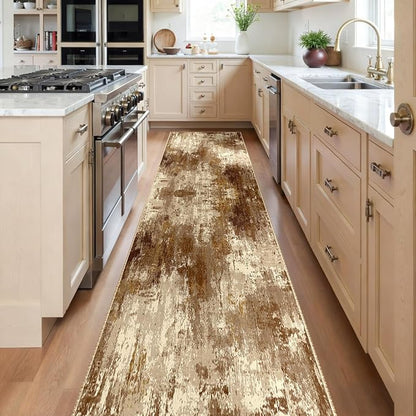 RELEANY Washable Runner 2'x10' Abstract Area Rug - Image 2