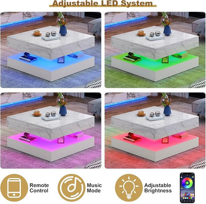 jiteentarou 33.9 Inch Modern LED Coffee Table - Image 3
