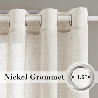 H.VERSAILTEX Linen Curtains Flax Linen Blended Curtain Panels - Image 2