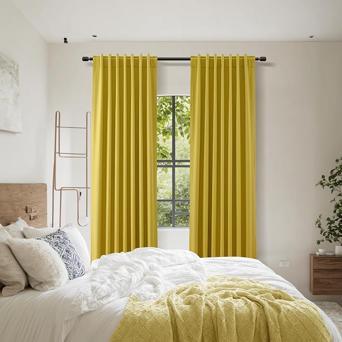 100% Blackout Curtains 120 Inch Length 2 Panels Set - Image 9