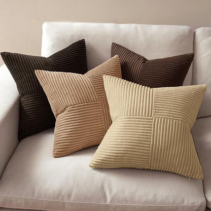 MIULEE Boho Decorative Throw Pillow Covers 20x20 Set of 4 Farmhouse Neutral - Image 3