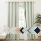 NICETOWN 100% Blackout Sage Green Linen Cold Blocking Curtains 90 inches Length by NICETOWN