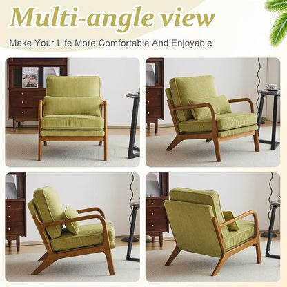 VINGLI Upgraded Premium Corduroy Accent Chairs Set of 2, Upholstered Arm Chair - Image 8