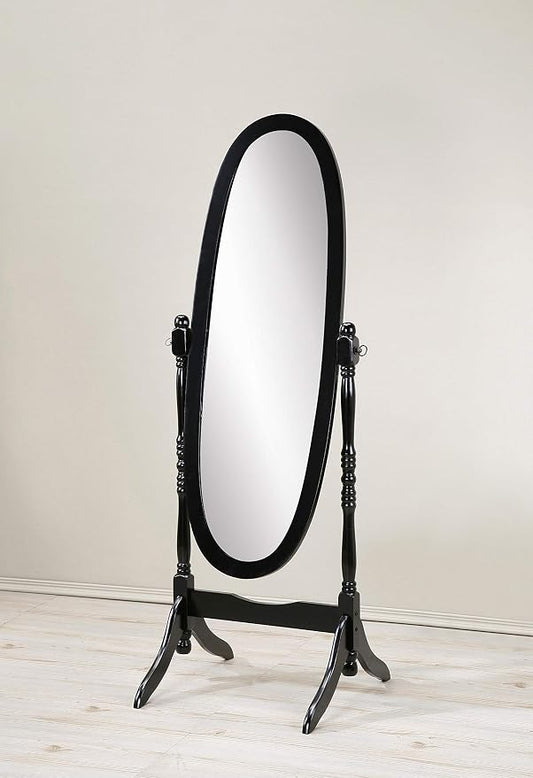 Roundhill Furniture Traditional Queen Anna Style Wood Floor Cheval Mirror by RoundhillFurniture