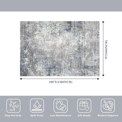7x10 Rug for Living Room Washable – Non-Slip Soft Carpet for Bedroom Dining Room - Image 2
