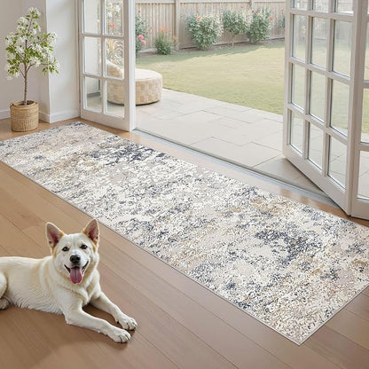 DMOYEST Washable Runner Rug for Hallway: 2x6 Neutral Modern Abstract Low Pile - Image 5