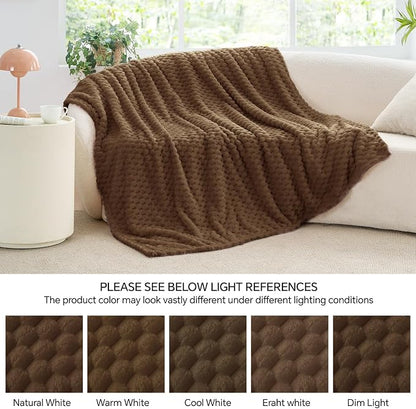 BEDELITE Brown Throw Blanket for Couch, Soft Cozy Gifts for Women, 50 * 60 | 3D - Image 7