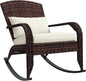 Outsunny Outdoor Wicker Adirondack Rocking Chair, Patio Rattan Rocker Chair by Outsunny