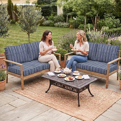 8Pcs Patio Cushion Covers Stretch Outdoor Furniture Protector Slipcovers | - Image 2