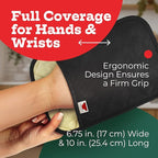 Big Red House - Silicone Pot Holders- Set of 2 Black- 10x3- Heat Resistant Kitchen Protectors for Hot Pans and Baking Professional Grade Cooking Mitts