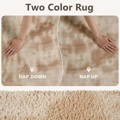 3x5 Tie-dye Beige Area Rug Washable Non-Slip Soft Thin - Image 9