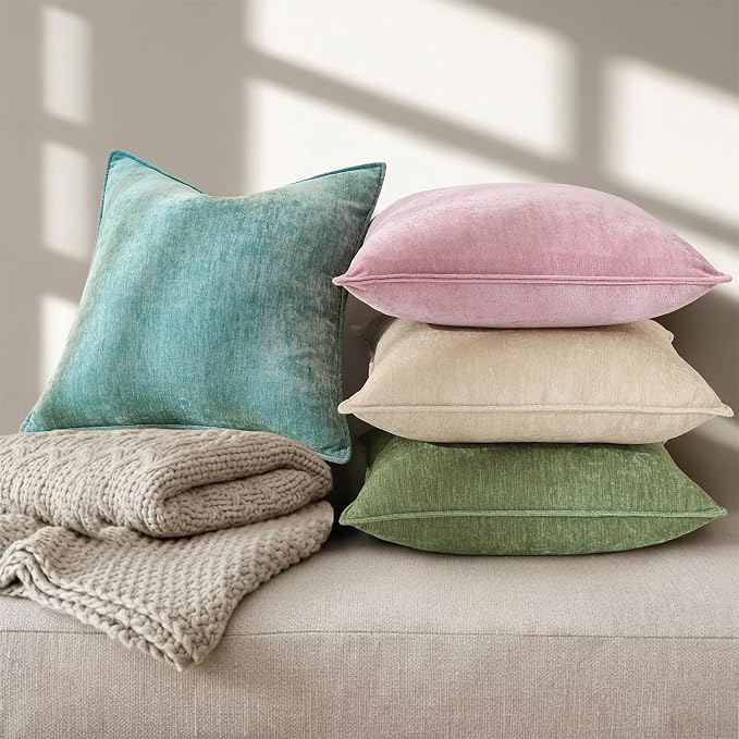 decorUhome Summer Couch Throw Pillow Covers 16x16 Set of 2, Decorative Soft - Image 5