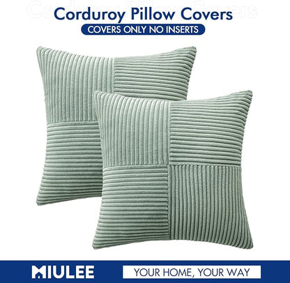 MIULEE Greyish Green Decorative Throw Pillow Covers - Image 6