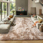 8x10 Area Rugs for Living Room, Tie-Dyed Beige Large Fluffy Bedroom Rug by ONASAR