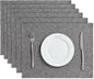 BALCONY & FALCON Placemats Set of 6 Faux Linen Cloth Place Mats Washable by BALCONYFALCON
