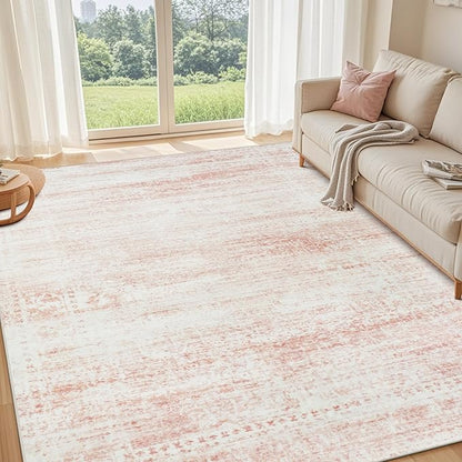 Pink Washable Rugs 6x9 Area Rugs - Image 8