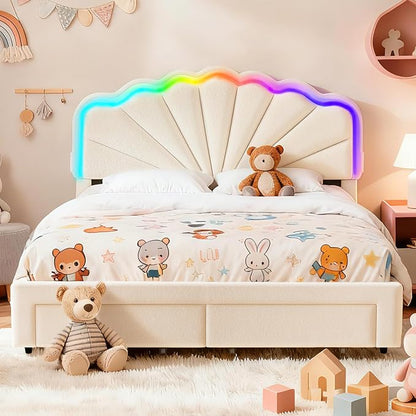 White Upholstered Bed Children’s Bed - Image 3