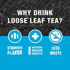 Tiesta Tea - Earl Grey de la Crème, Loose Leaf, Creamy Earl Grey Black Tea, Premium Blend, Caffeinated Black, Make Hot or Iced Brews Up to 200 Cups, 16 Ounce Resealable Bulk Pouch