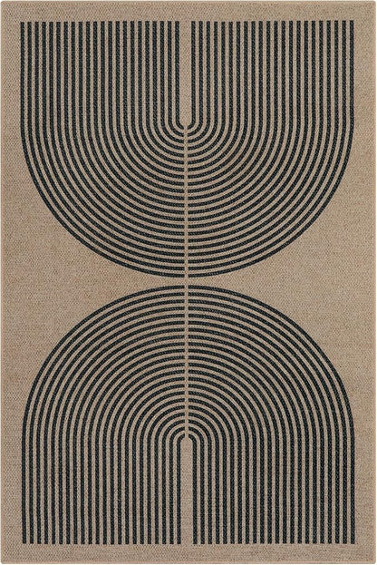 Lahome Enfys Modern Rainbow Easy Jute Office Rug, Outdoor Patio Rug 4x6 - Image 7