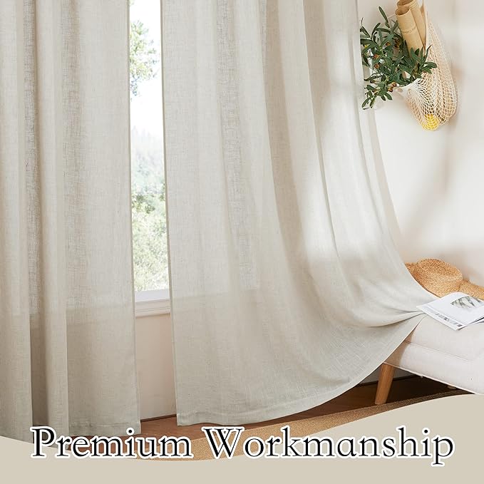 RYB HOME Extra Wide Sheer Curtains - Image 5