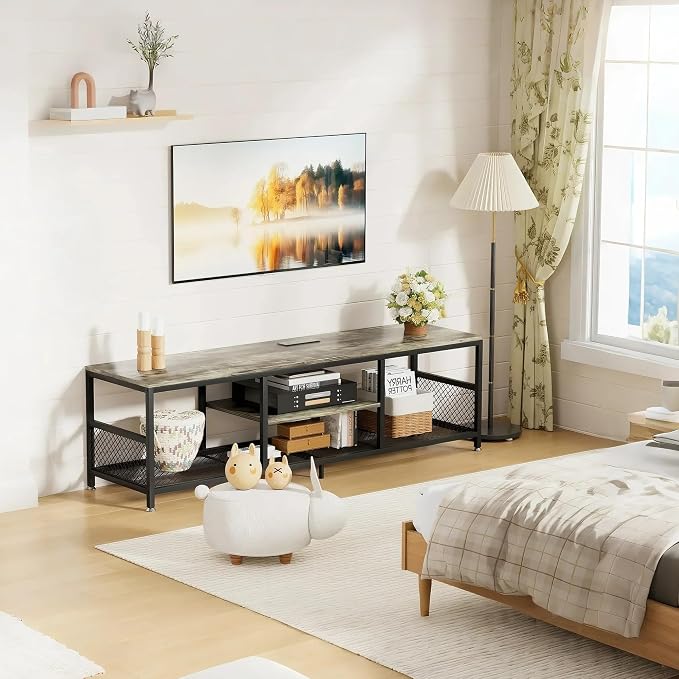 VECELO TV Stand with Power Outlets - Image 4