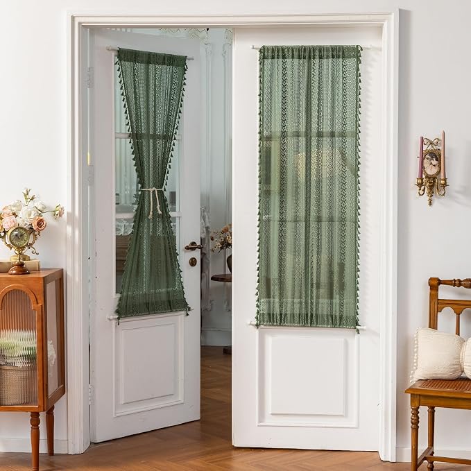 Sutuo Home Olive Green French Door Curtains - Image 8