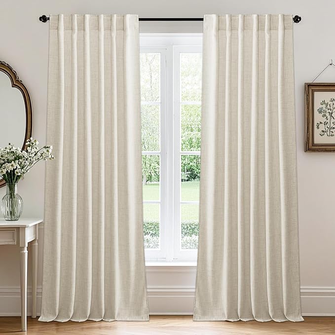 RYB HOME Sheer Curtains 108 inches, Extra Long Floor to Ceiling Curtains | by RYBHOME