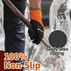 Schwer 2 Pairs FreezeGuard Winter Work Gloves, ANSI A2 Cut Resistant Freezer Gloves for Outdoor Cold Weather Keep Hands Warm, Waterproof Gloves for Shoveling Snow, Ice Fishing, XL