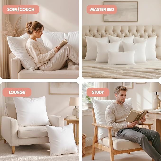 Utopia Bedding 28x28 Pillow Inserts, 2 Pack | Indoor cushion inserts - Image 5