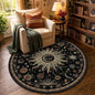 Vacuum-Friendly, Round 4ft Washable Area Rug by meejou