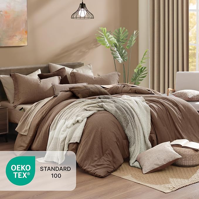 Monbix Oversized Queen Comforter Set, Bed in a Bag 7 Pieces - Image 5