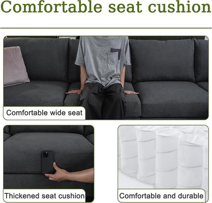 150.4" Large Sectional Couches for Living Room, 8 Seater L Shaped Modular - Image 4