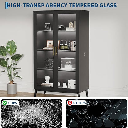 IDEALHOUSE Glass Display Cabinet - Image 4