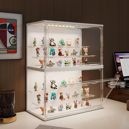 Clear Display Case for Collectibles, 3-Tier Adjustable Figure Display Case - Image 6