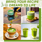 Matcha Whisk Set - 7pcs Matcha Set Including Bamboo Whisk, Bowl with Spout, and Accessories | All-in-One Matcha Kit for Matcha Latte Lovers | Japanese Matcha Set Whisk And Bowl for Tea Ceremony