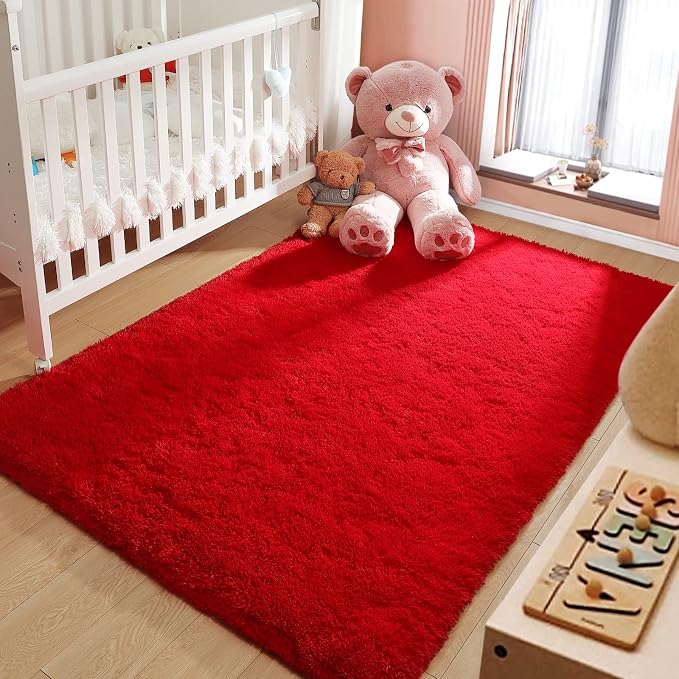 LOCHAS 2x3 Area Rugs Fluffy Living Room Carpets - Image 3